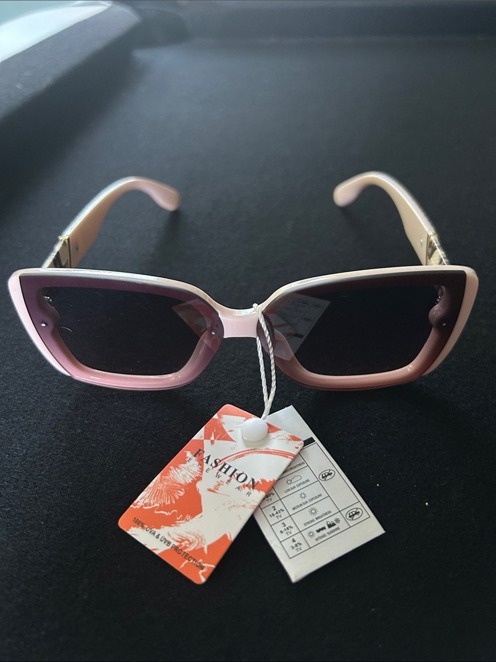 Pink Rectangular Fashion Sunglasses - Women Accessories